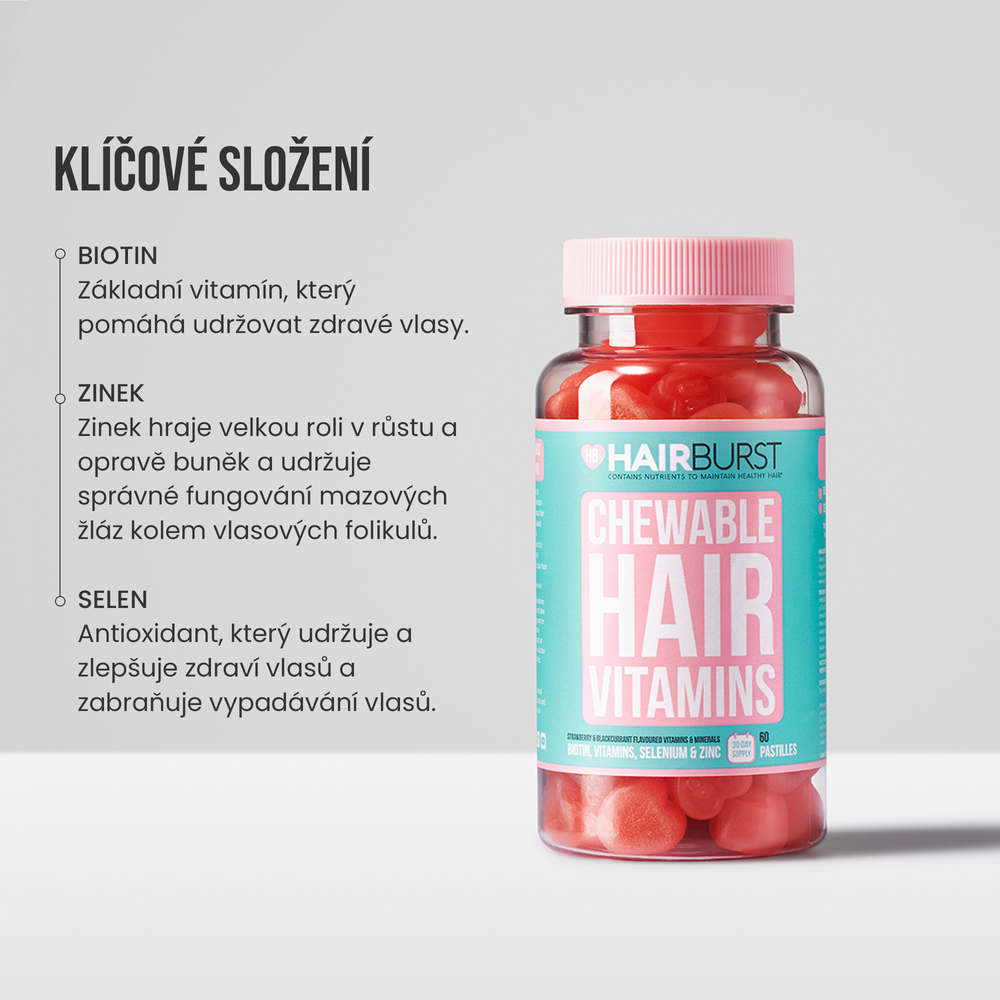 Žvýkací vitamíny na vlasy 1MS