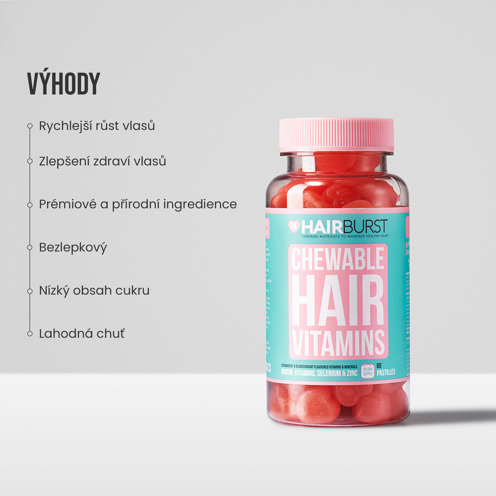 Žvýkací vitamíny na vlasy 1MS