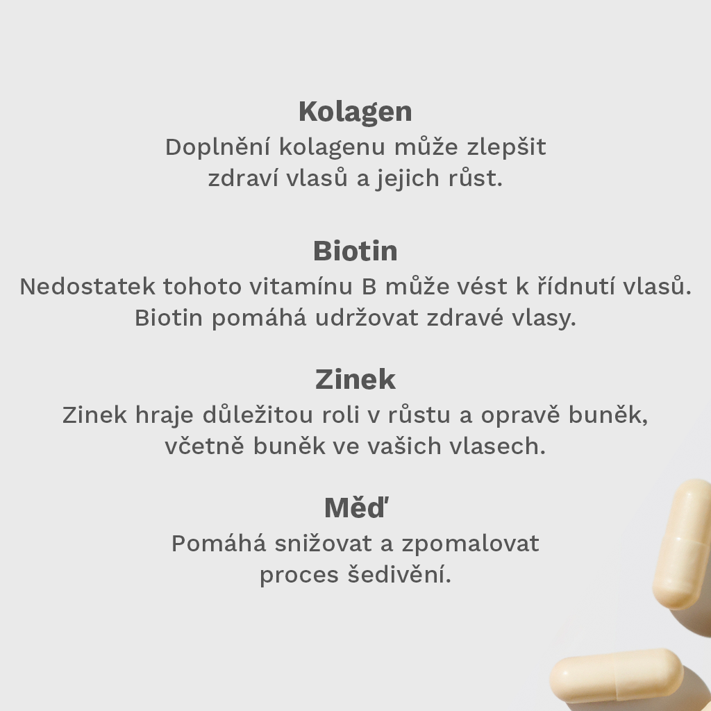 Vitamíny na zdravé vlasy - 3měsíční zásoba