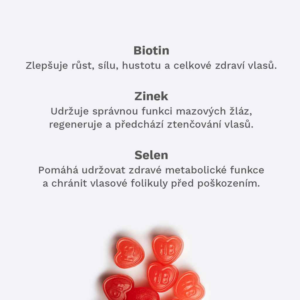 Žvýkací vitamíny na vlasy - 3měsíční zásoba